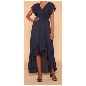 High-Low Dress FLARE Cotton viscous
